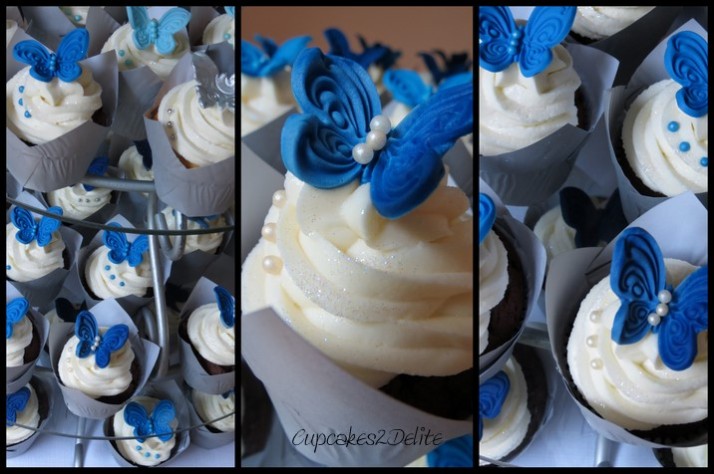 Blue Butterfly Cupcakes