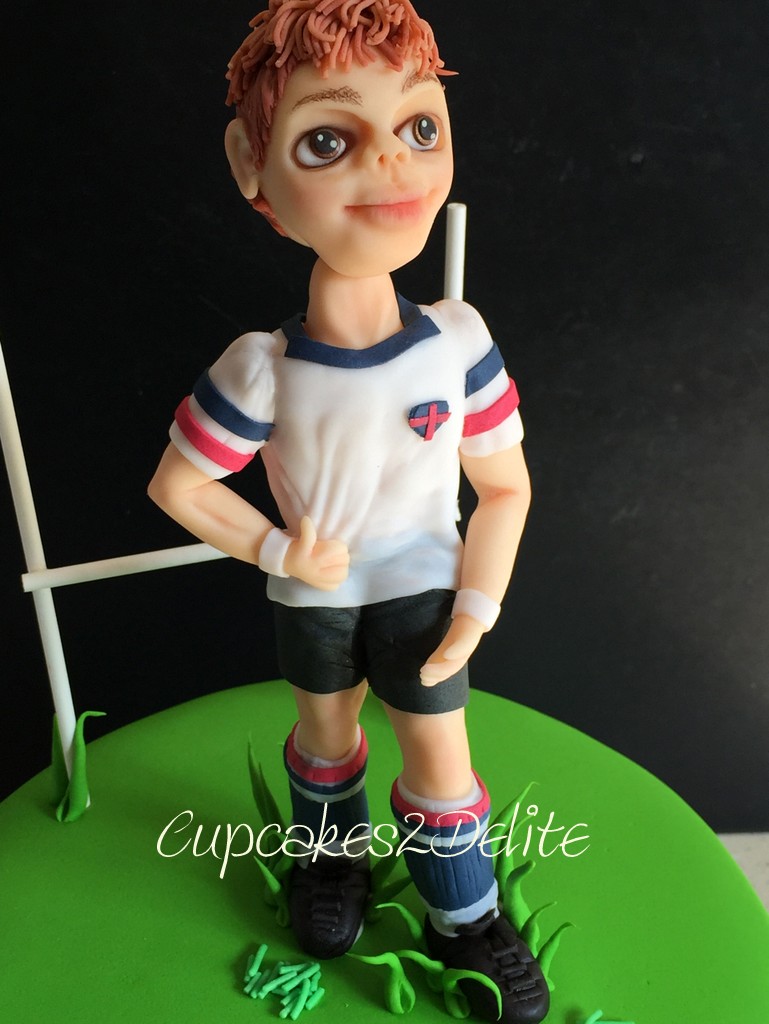 Rugby Player Figurine Cake