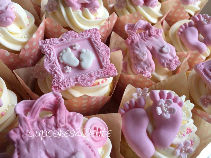 Baby Shower Cupcakes for a Girl