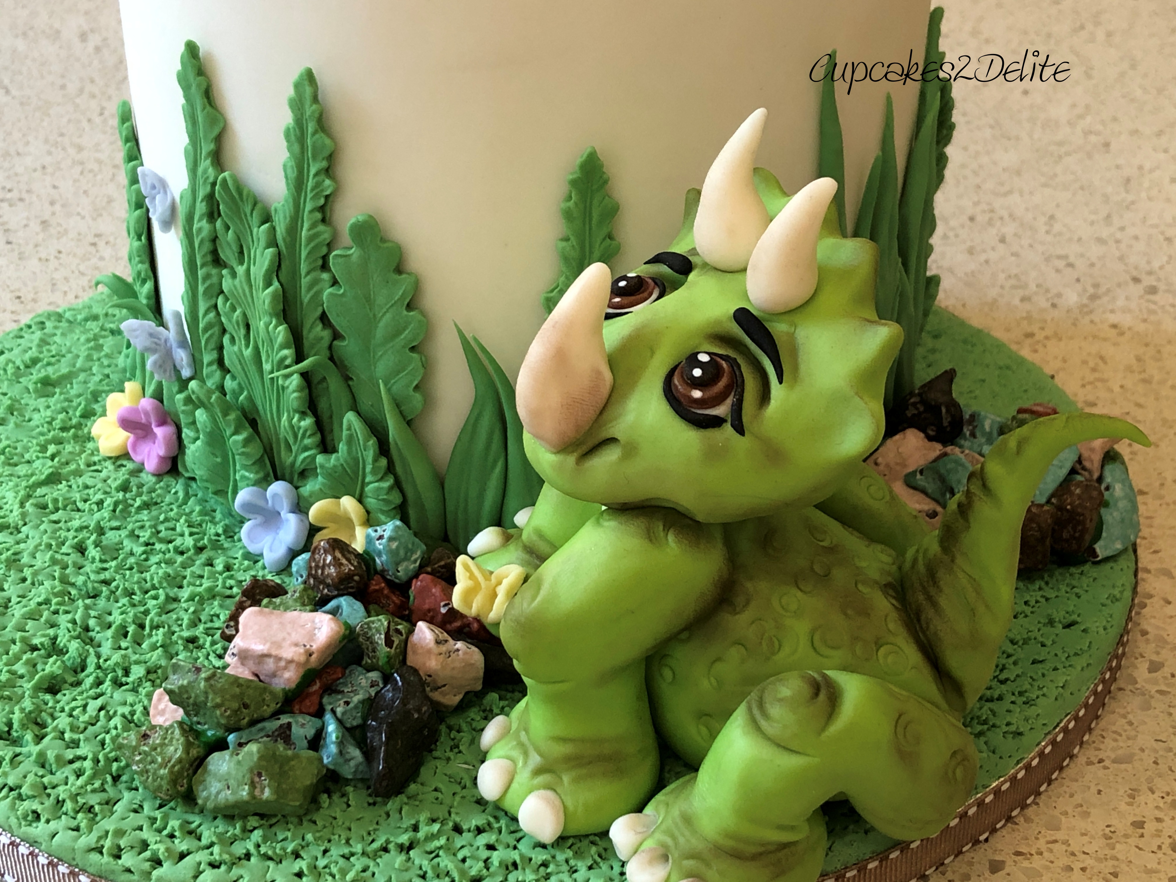 Unicorn & Triceratops Birthday Cake